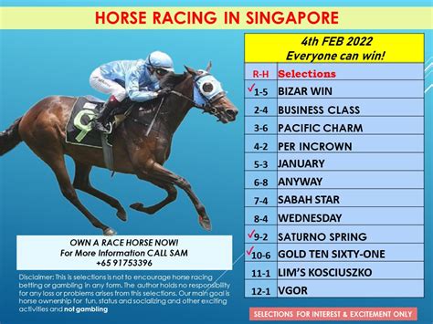 singapore horse racing free tips